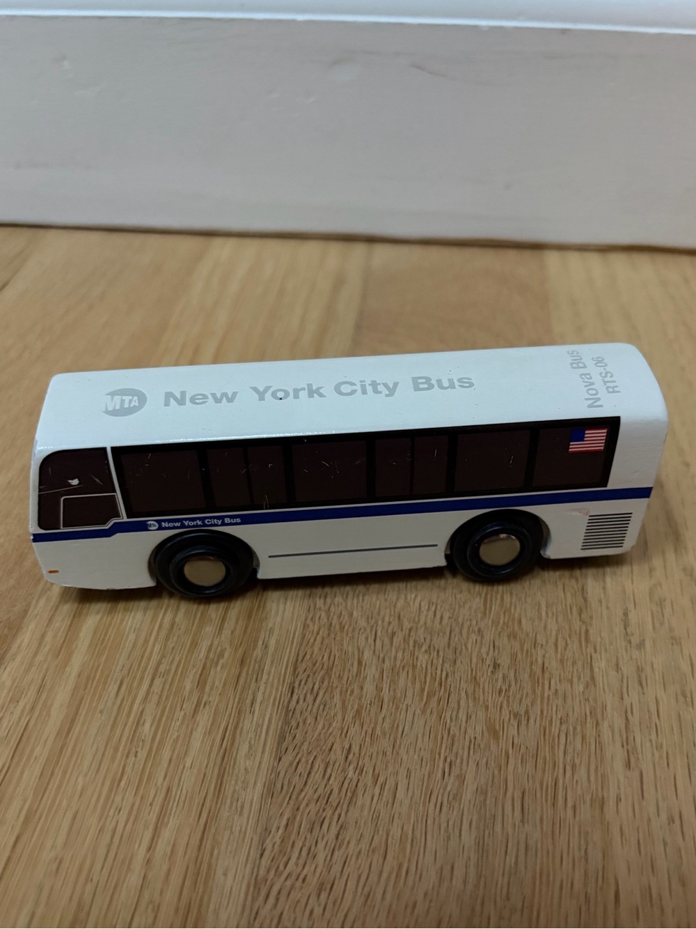 New York City Bus Wooden Toy